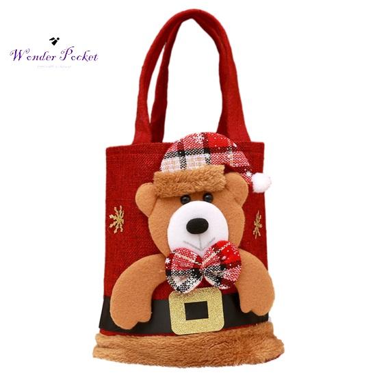 Christmas Handbag Cartoon Santa Claus Snowman Elk Gift Bag Large Capacity Great Load Bearing Merry Christmas Decor Children Adult Sex Wear