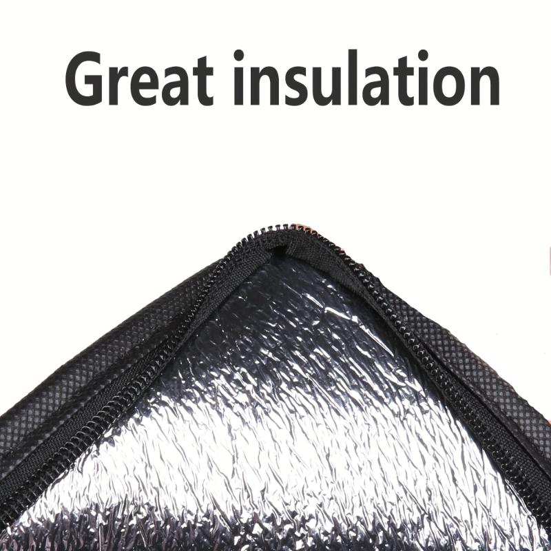 1 шт. Большая черная изолированная сумка для покупок, многоразовая и устойчивая, складная сумка для транспортировки горячей и холодной пищи, кемпинга
