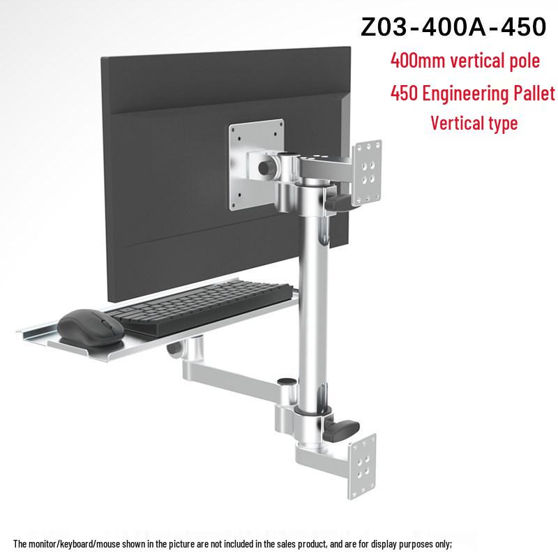 Industrial Wall-Mount Monitor & Keyboard Stand - Aluminum Alloy Mechanical Arm