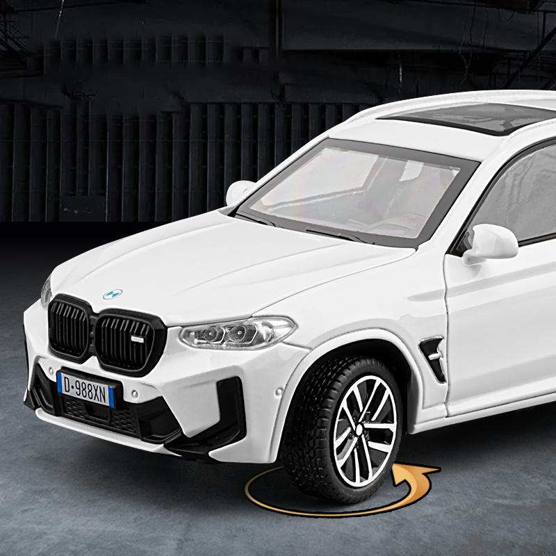 1:32 BMW X3M Внедорожник Легкосплавный Металлический Литой Модель Автомобиля Звук и Свет Детская Игрушка Транспортное Средство Подарок на День Рождения Домашний Декор Коллекция Миниатюра