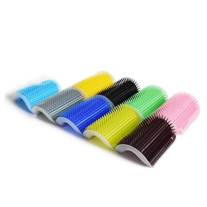 Cat Scratcher Massager for Cats Scratching Pets Brush Remove Hair Comb Grooming Table Dogs Kitten Clean Corner Brush Removable