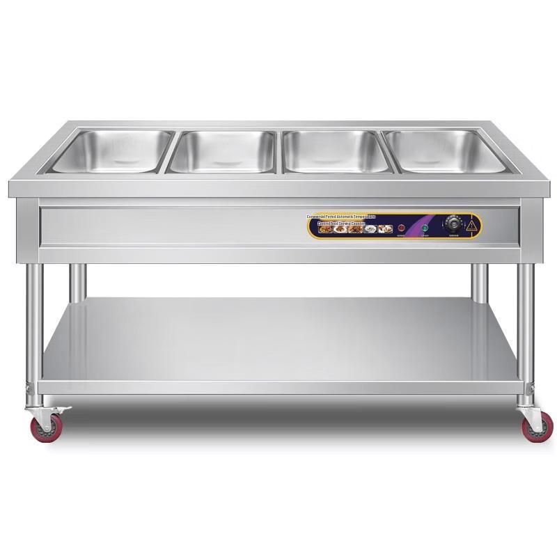 Commercial Stainless Steel Heated Food Warmer Serving Table