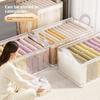 Clear PVC Storage Boxes with Steel Frame, Clothes Organizer, Foldable Storage Bins for Home Closet, Under Bed Storage
