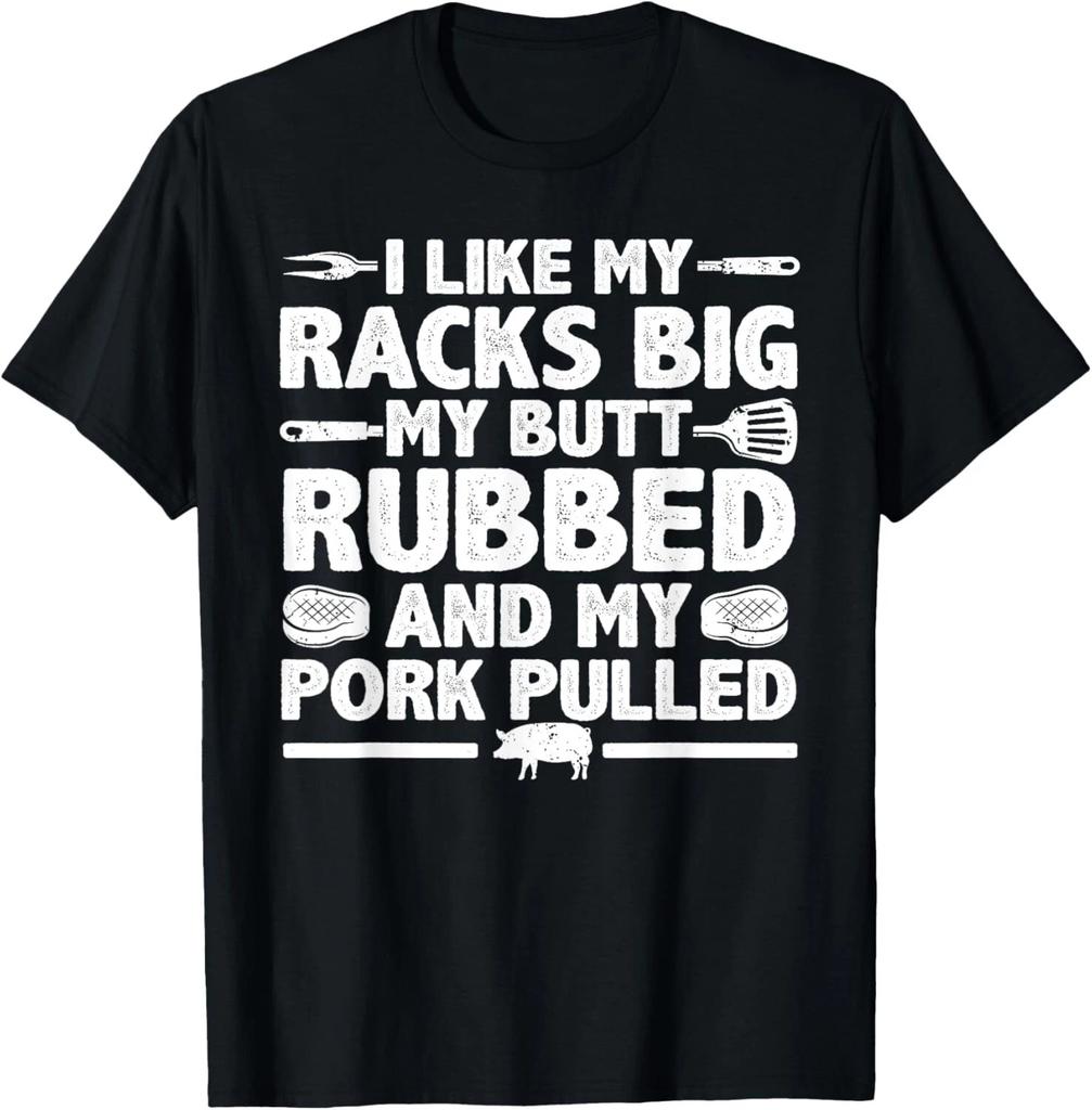 Cool Grilling For Men Women Pork Rub Smoking BBQ Meat Smoker T- Shirt
