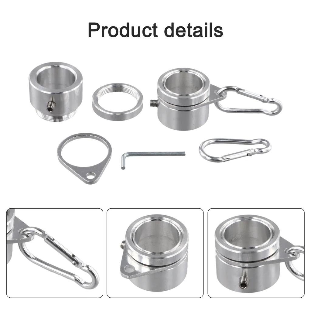 1 Set Flags Pole Clip Mounting Rings With Clip Flagspole Fittings Rotating Flagspole Rings Flagpole Swivel Buckle Accessories