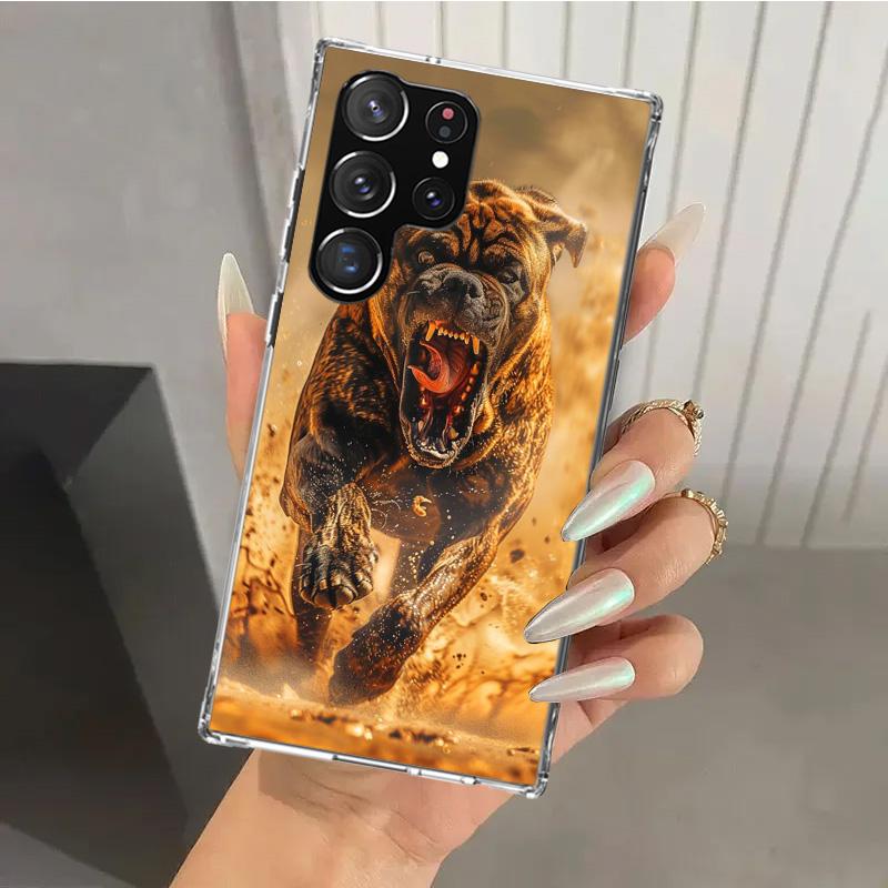 Pit Bull Pet Dog Pitbull Phone Case for Samsung Galaxy S26 S24 S23 Ultra S25 Edge S22 S21 Plus S20 FE + Soft Print Shell Funda G