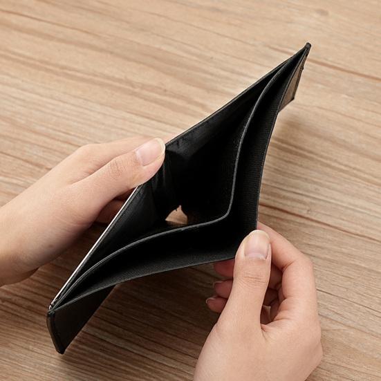 Мужской кошелек из искусственной кожи, однотонный, держатель для кредитных карт с несколькими карманами