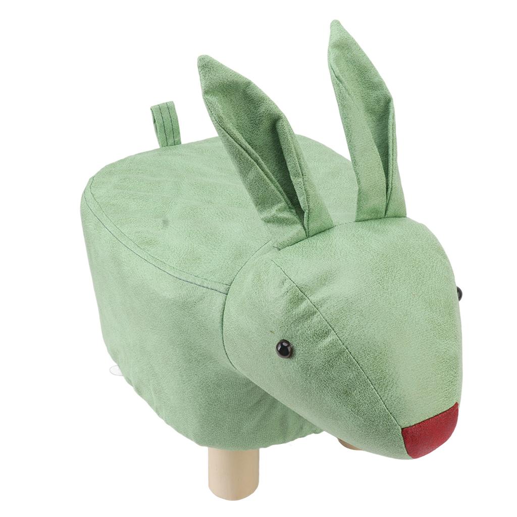 Мультяшный табурет в форме животного Детский Домашний Гостиная Милый Деревянный Пуфик для Игровой комнаты Двор Зеленый