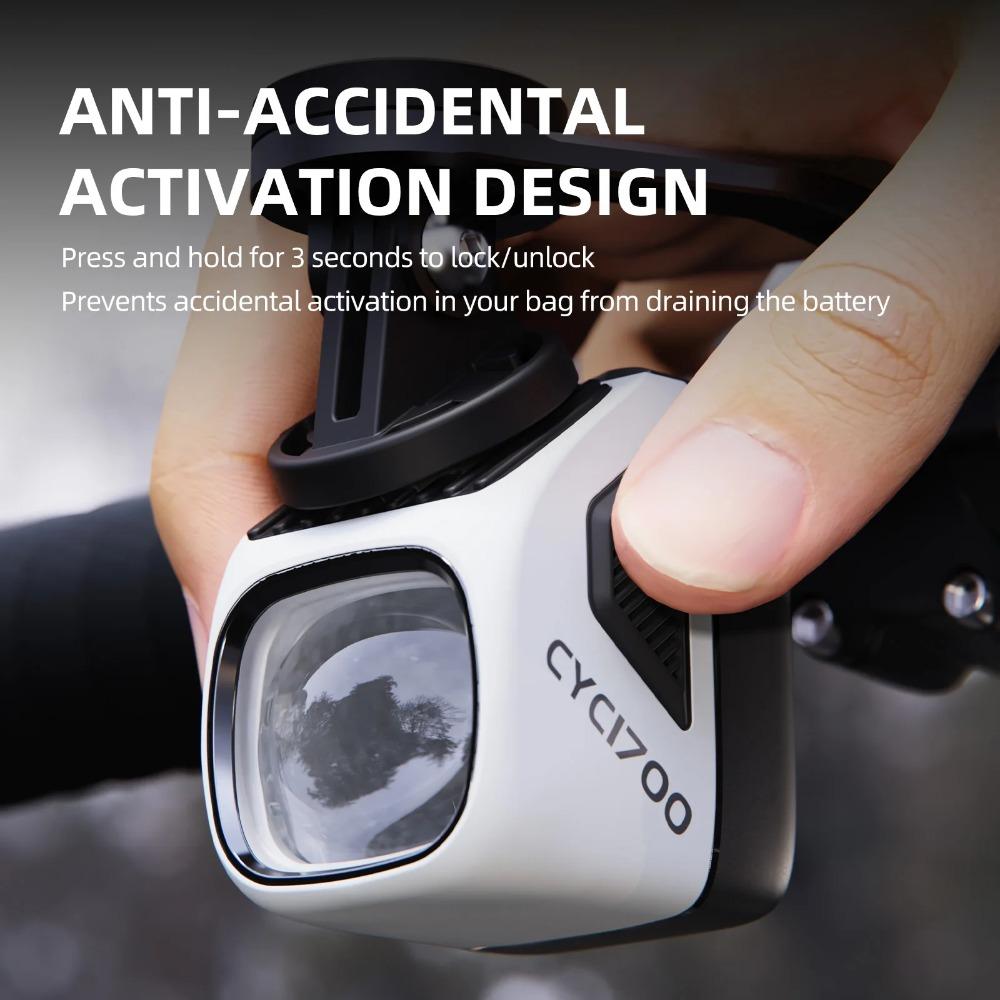 CYCLAMI CYC1700 Wireless Remote Hanging Bike Headlight High Brightness Cutoff Line Front Light 4000mAh 1700 Lumen Aluminum Alloy
