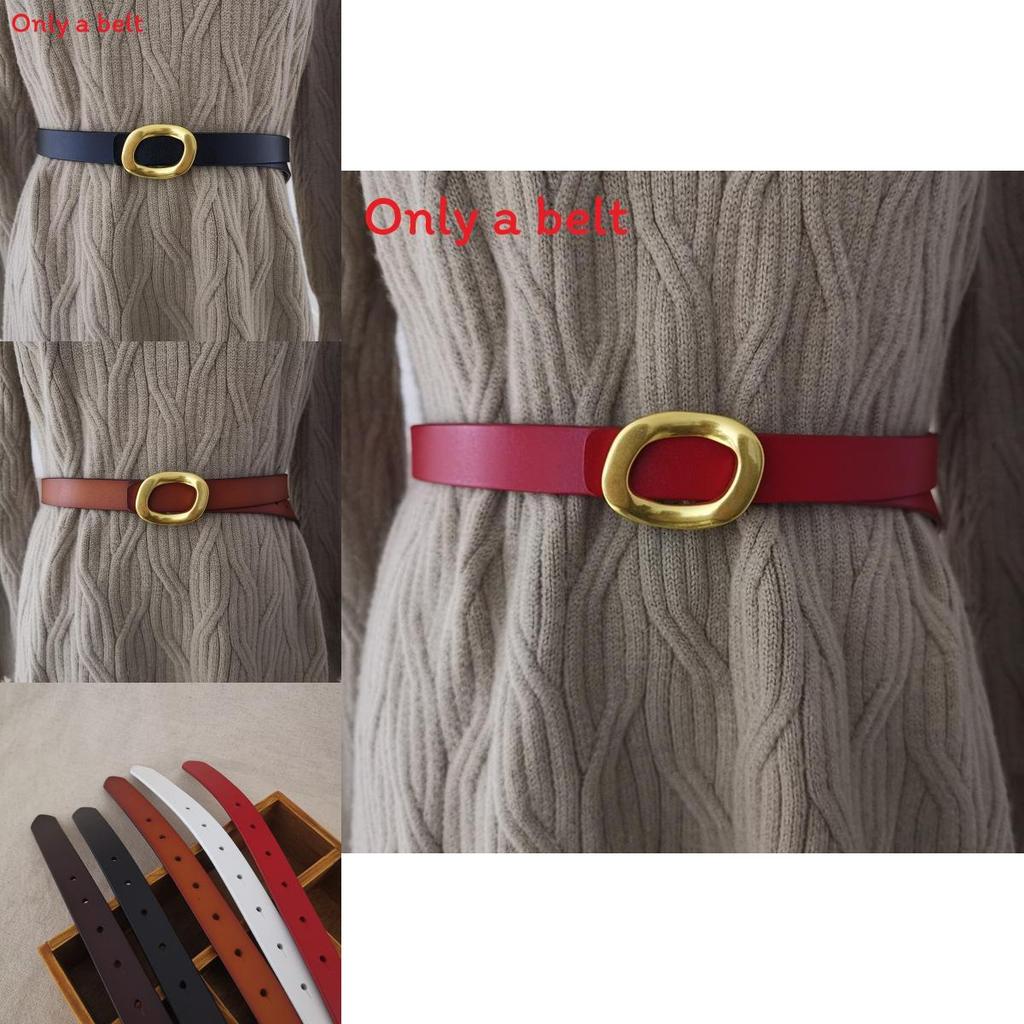 Authentic Ladies Belt With Alloy Circle Buckle For Office And Casual
