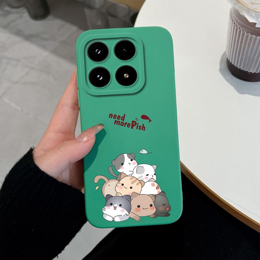 Чехол для телефона Xiaomi 17 14T 15 15T Pro Poco M7 M8 C71 C75 F7 F8 Милые Аниме Совы Жидкий Силикон Модный Чехол для Xiaomi Противоскользящая Задняя Крышка