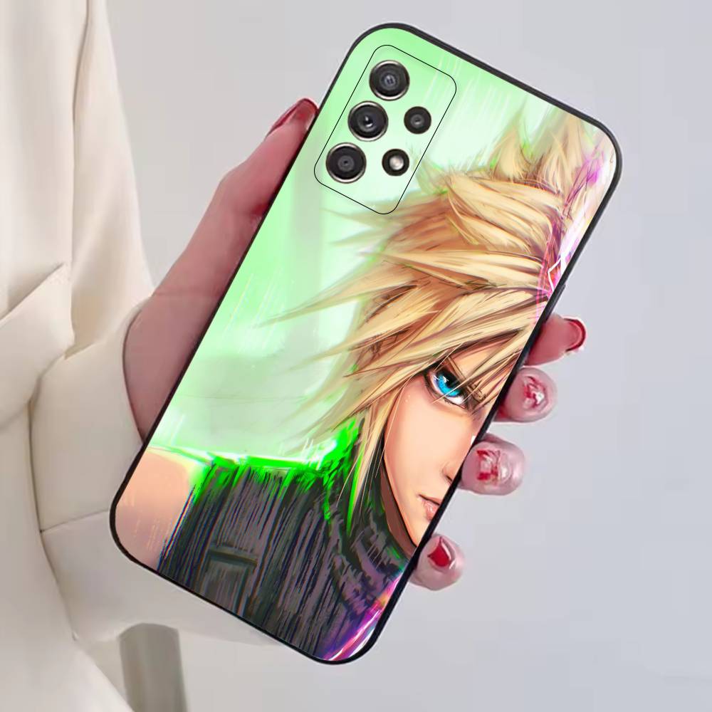 Чехол для телефона F-FINAL F-FANTASY Cloud Strife для Samsung S25, S24, S21, S22, S23, S30, Ultra, S20, Plus, Fe, Lite, Note, 10, Черный чехол