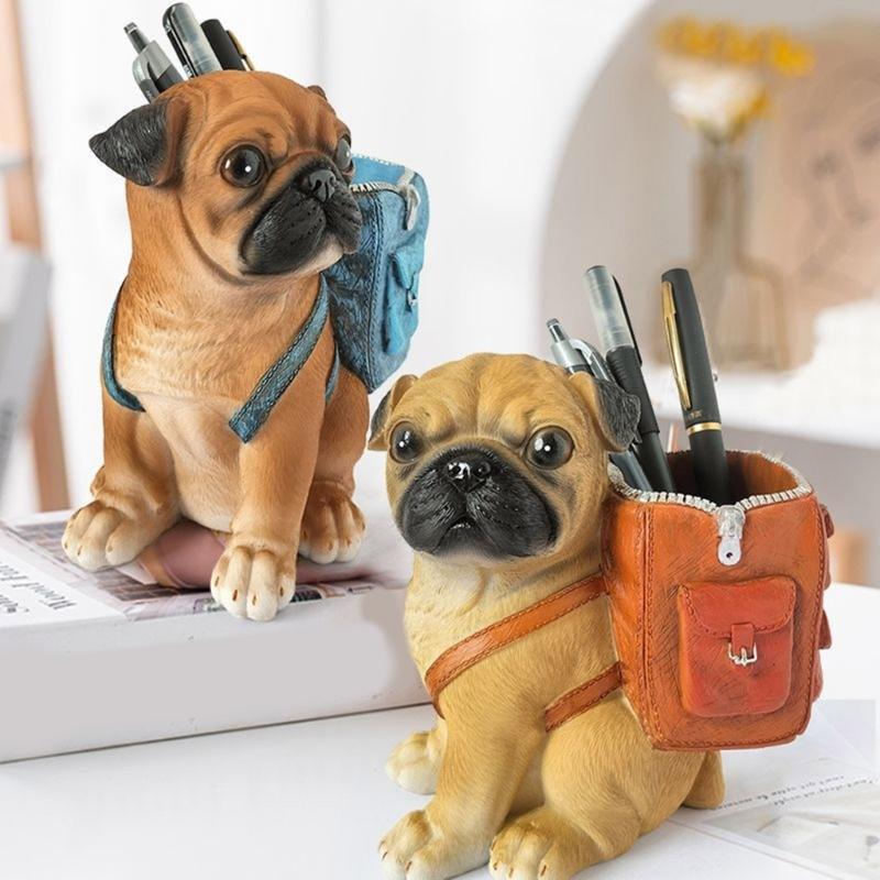 Уникальная силиконовая форма, 3D формы для цветов, милые формы для держателей ручек в форме мопса для сочных и держателей ручек