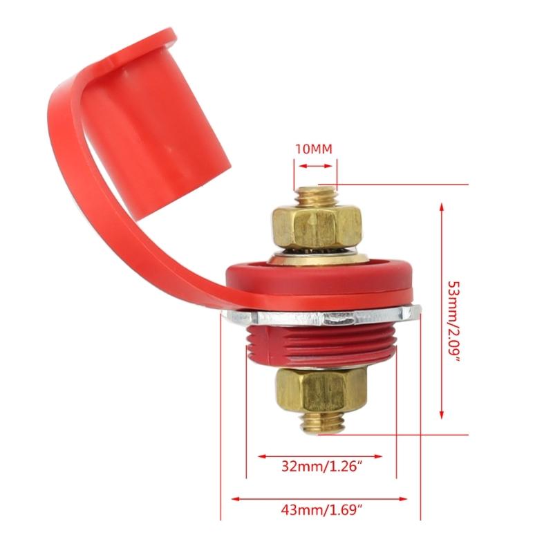 Battery Base Extension Cord Part Junction Post Connector 250Amp 12/24V Remote Battery Power Kit Auto Accessories