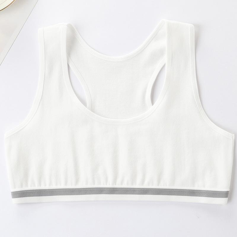 Тренировочный бюстгальтер и спортивный жилет из чистого хлопка для девочек 12-16 лет