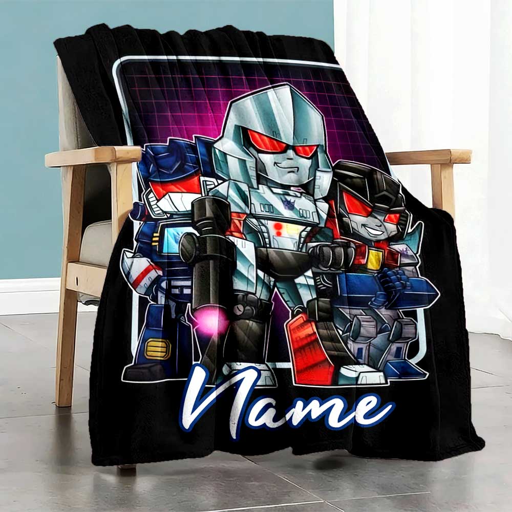 Love Transformers (20) Customize Your Name Blanket Cozy Personalized Blanket Soft & Cozy Great for Home Decor Chair Picnics Living Room