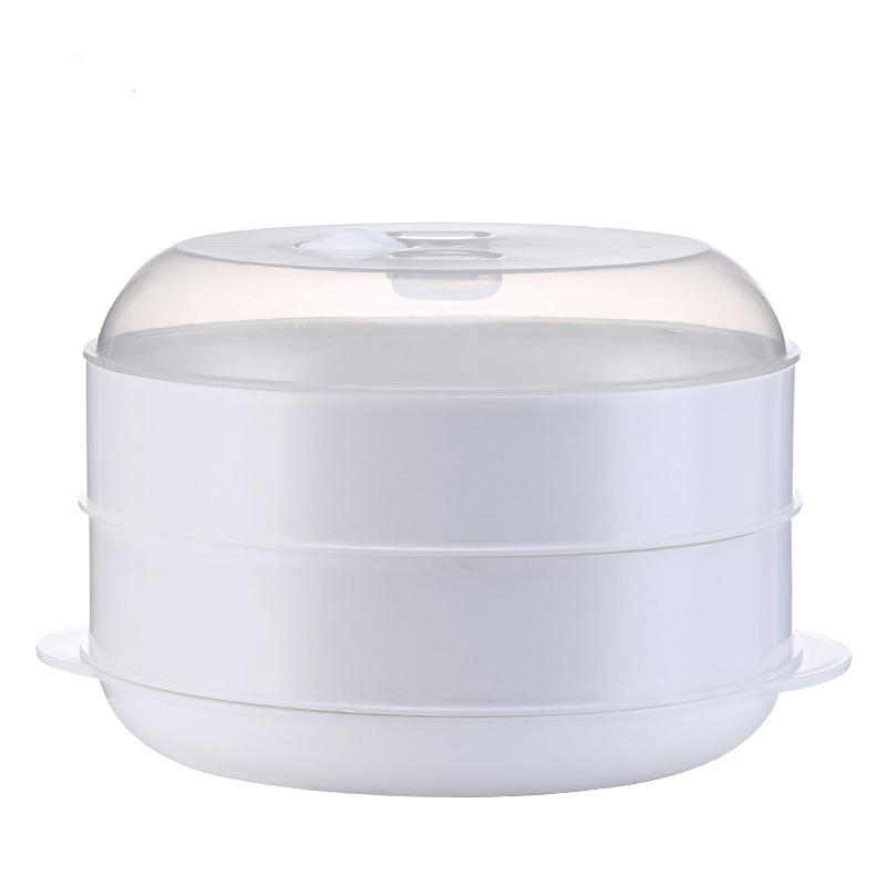 YOMDID Микроволновая печь Специальная пароварка PP Пароварка для приготовления булочек на пару с крышкой Прочная посуда для приготовления на пару Кухонный инструмент 1/2 яруса