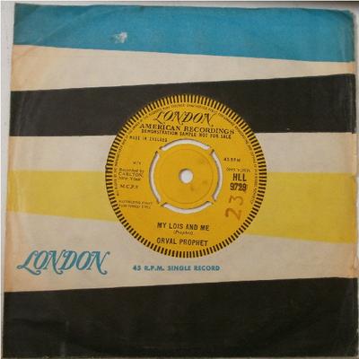 7-дюймовая пластинка ORVAL PROPHET - Беги, беги, беги HLL9729 London Records, 1963 Великобритания Фолк Б/У