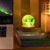 Faux Crystal Glass Balls USB Powered LED Chakra Ball with Wooden Base Ice