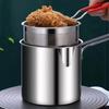 Deep Fryer with Frying Basket Stainless Steel Kitchen Specific Frying Chicken Deep Fryer Multifunction Small Pot Cooking Tools