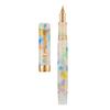 Jinhao 100 Classic Fountain Pen Rainbow Marble Medium Converter and Pen Case Set Celluloid, Nib,