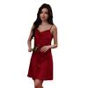 Sexy pajamas women's summer ice silk nightdress V-neck suspender sexy underwear dress summer high-end loungewear