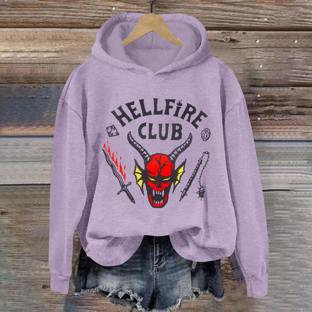 Женская модная повседневная толстовка с длинными рукавами, принтом и капюшоном