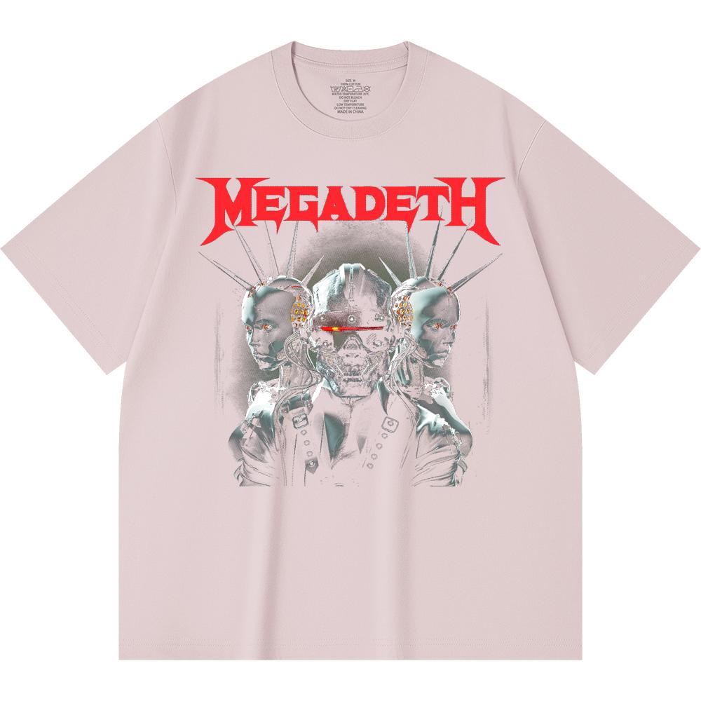 Хлопковая футболка плотностью 230 г/м² 100% Хлопок Heavy Metal Футболка с принтом рок-группы Популярная музыка Унисекс Тяжелая хлопковая футболка