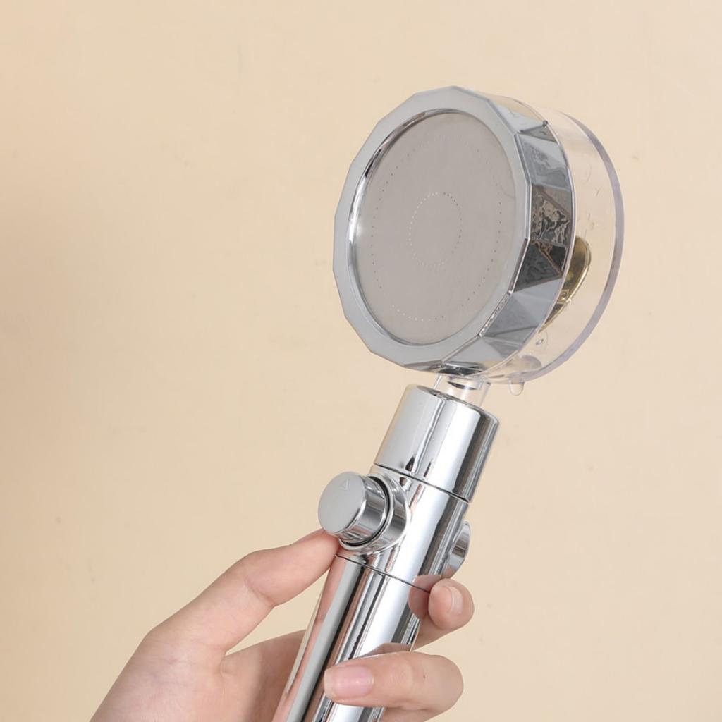 Душевая лейка водосберегающая поток 360° вращающаяся с вентилятором АБС насадка для душа высокого давления