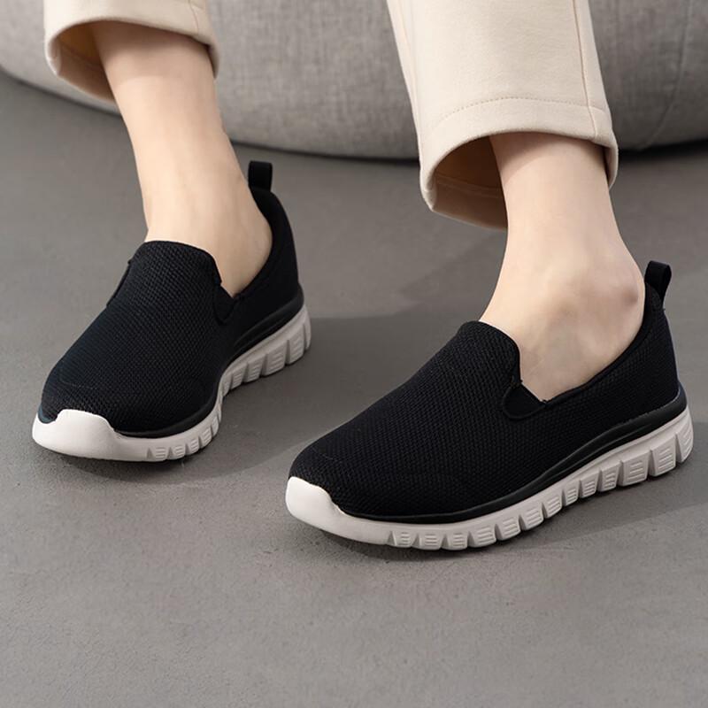 Skechers Женские черные кроссовки для ходьбы 100842-BKW