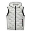 Men's Autumn and Winter Hooded Warm Vest Large Size Casual Sleeveless Vest Padded Cotton Vest Tops
