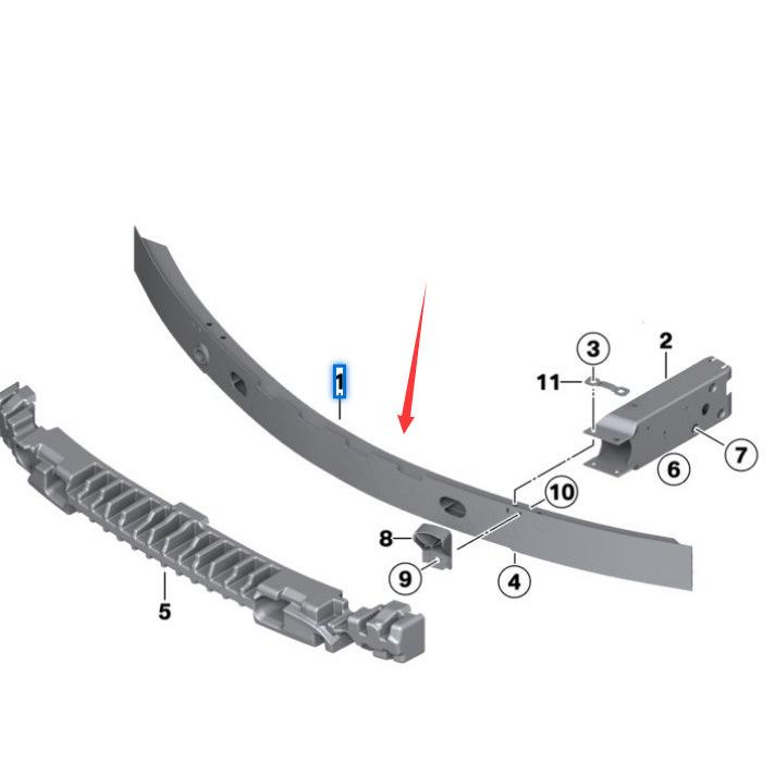 The 51117371989 Front Support Skeleton fits BMW X3/X4 F25/F26 models.