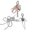 Bowknot Heart Pendant Keyring Phone Charm Detachable Phone Lanyard Butterfly Keychain Stylish Jewelry for Wallet Bag