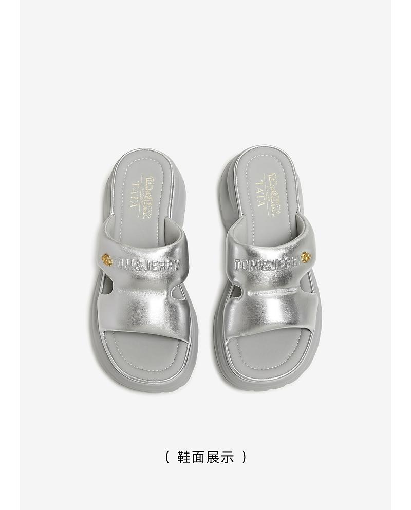 TATA/She's 2026 Summer Shopping Mall Same Style Simple and Versatile Fashion Casual Women's Slippers
