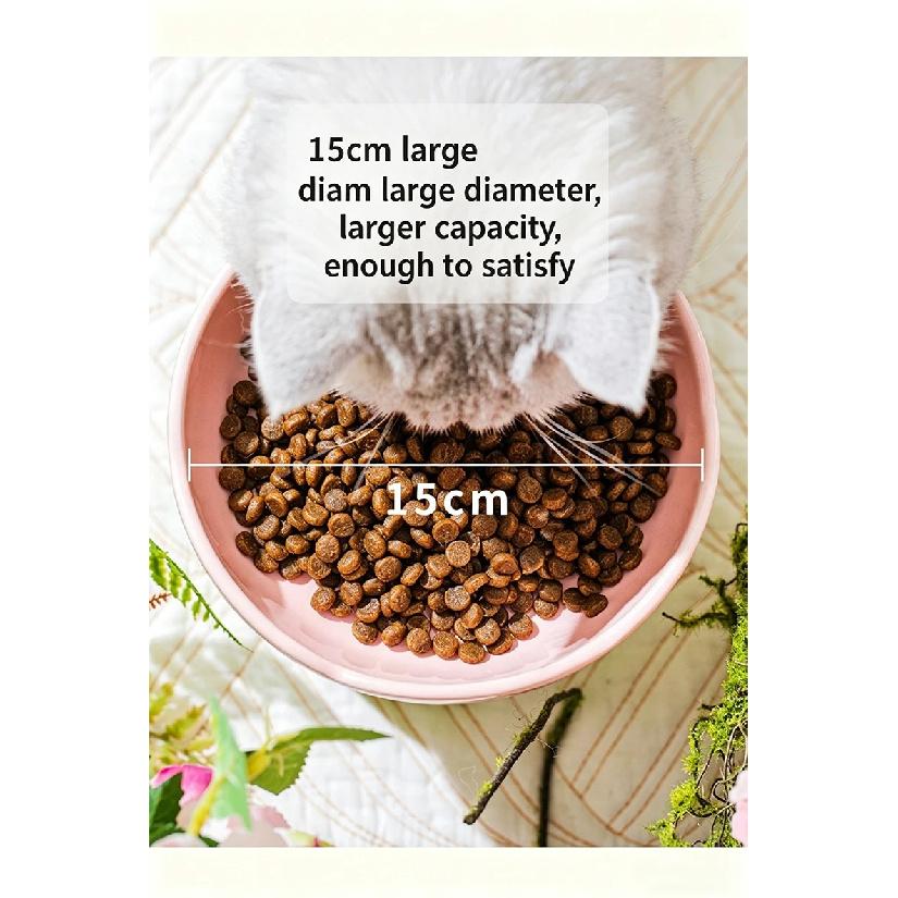 Flower Shape Ceramic Elevated Cat Bowl Puppy Dog Food Water Snack Bowl For The Cat Raised Cat Dish Feeder Drinker Pet Supplies
