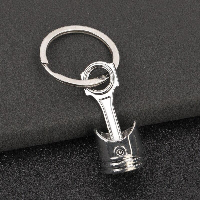 1pc Creative Car Modified Engine Piston Metal Keychain For Men, Multifunctional Car Modified Waist Hanging, Fashion Keychain