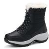 Outdoor Fashion Winter High-top Women's Shoes, Student Lace-up Mid-tube Snow Boots, Women's Cotton Shoes