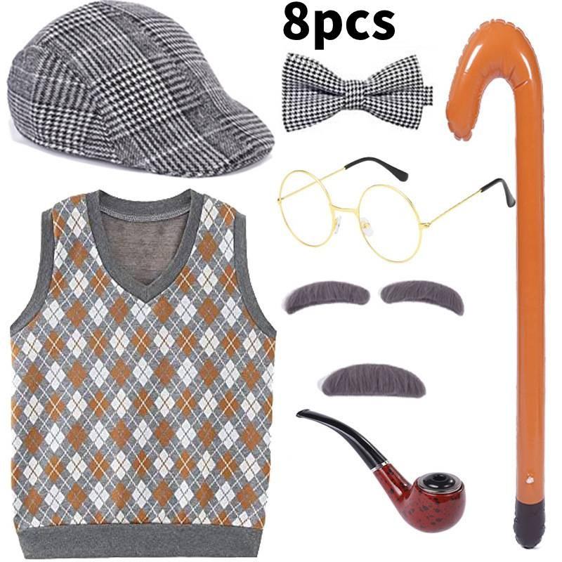 Elderly Childrens Day Cosplay Costume Stage Performance Halloween Fashion Party