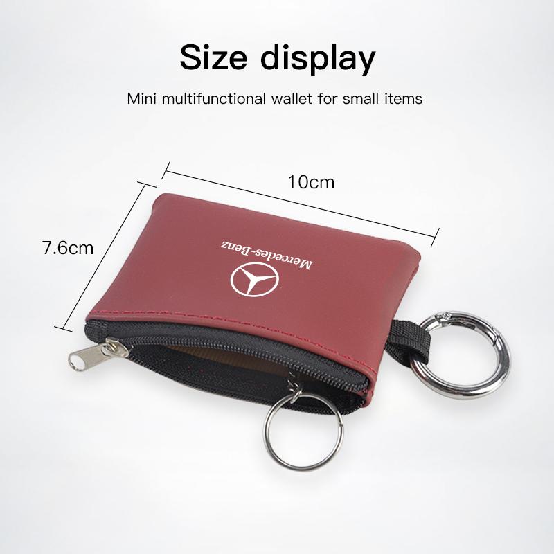 PU Leather Car Key Case Dust Key Bag Accessories For Mercedes Benz AMG W205 C300 W203 W206 W108 W124 W126 DZ-BENZ ZF8