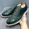 Fashion Classic Mens Casual Shoes Genuine Leather Lace-Up Fashion Sneakers Luxury Brand Alligator Print Street Travel Flat Shoes for Men
