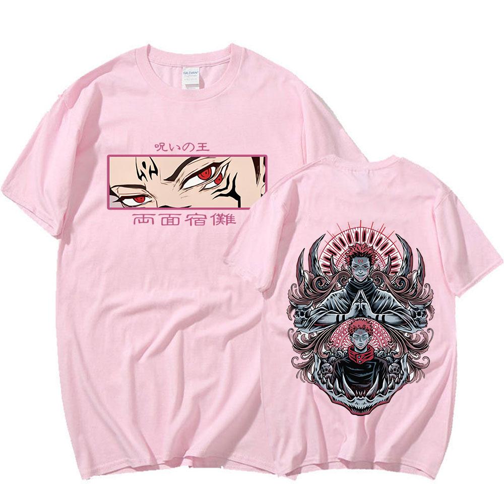Japanese Anime Jujutsu Kaisen Ryomen Sukuna T-shirts Unisexga Graphic Print T-shirt Cotton Short Sleeves T Shirt Oversized Harajuku