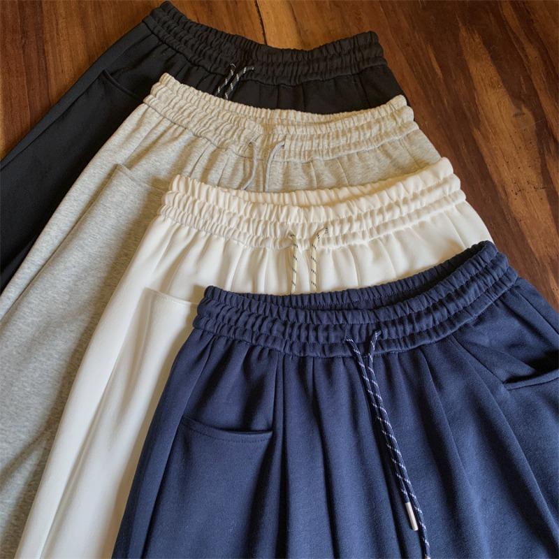 Spring Autumn Loose Casual Wide Leg Pants Female High Waist Fashion All-match Solid Color Sweatpants Trousers