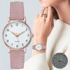 1PC Fashion Luminous Watch Women's Simple Digital Retro Matte Leather Small Fresh Casual Quartz Watch