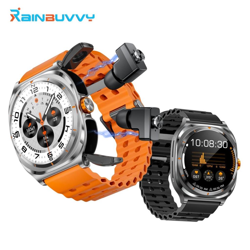Умные часы Rainbuvvy GT98 TWS 1,53 дюйма HD Большой экран 360x360 IP67 Водонепроницаемые Спортивные часы Bluetooth Android Наушники Часы