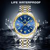Fashion LIGE Top Luxury Watches Men BANGWEI Gold Quartz Wristwatches Life Waterproof Luminous Steel Mens Watches Gift Reloj