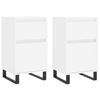 VidaXL Buffets 2 pcs blanc 40x35x70 cm bois d’ingénierie 831165