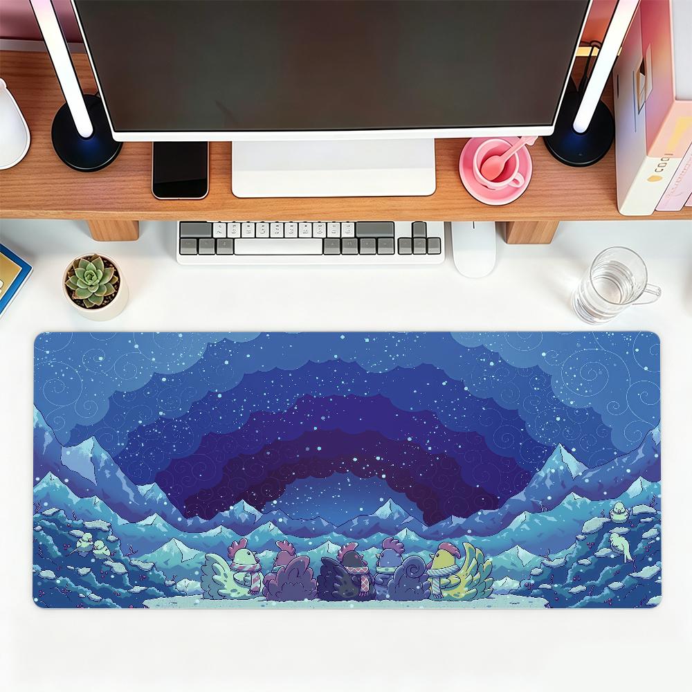 Stardew Valley Game Chiken Mouse Pad For Office Gaming And Keyboards NonSlip Large Waterproof
