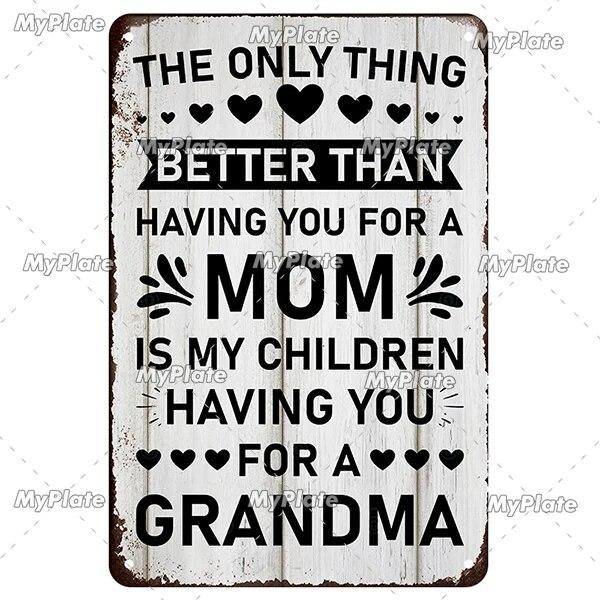 Vintage To My Mom Metal Sign Love Tin Sign Decoration Plaque Home Wall Decor Bar Sign Home Decor Poster Drop Shipping
