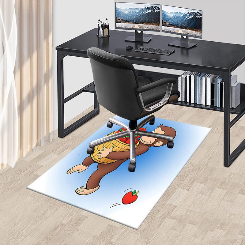 1PC Curious George apples Extra Large Non-Slip Floor carpet, Office, family, bedroom, Studio - Large Area Rug Indoor Rugs, Vibrant Colors-W251