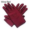 Elastic Thin Embroidered Sun Protection Gloves Summer Mitten Sunscreen Mittens Driving Gloves